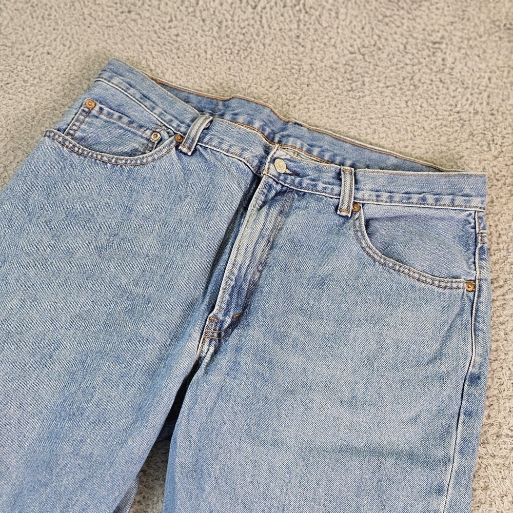 Levis 550 Jeans Mens 36x34 Light Blue Relaxed Fit Tapered Denim Casual Pants